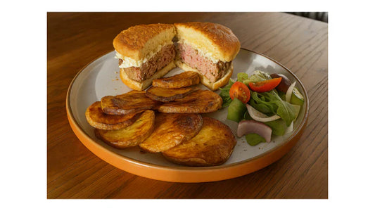 Turkey Burgers with Onion, Bacon & Parmesan