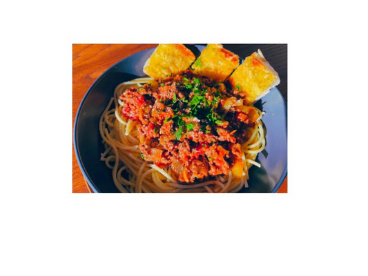 Turkey Bolognese with Asparagus