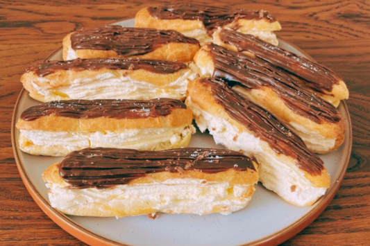 Chocolate Éclairs with Tony’s Chocolonely Chocolate Glaze