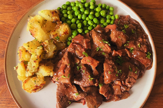 Liver with Onions, Bacon & White Wine