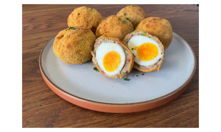 Scotch Eggs with Crispy Bacon Bits